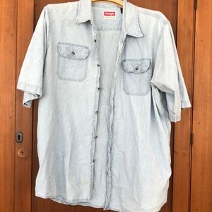 Vintage Wranglers denim button down XL